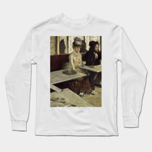 In a Cafe by Edgar Degas Long Sleeve T-Shirt